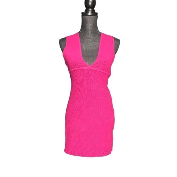 House of Harlow 1960 Deep V-neck Bodycon Dress - Picture 1 of 6